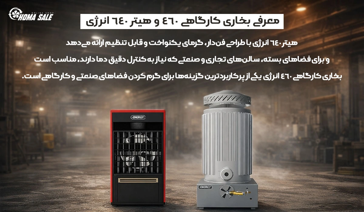 معرفی بخاری کارگاهی 460 انرژی و هیتر 640 انرژی